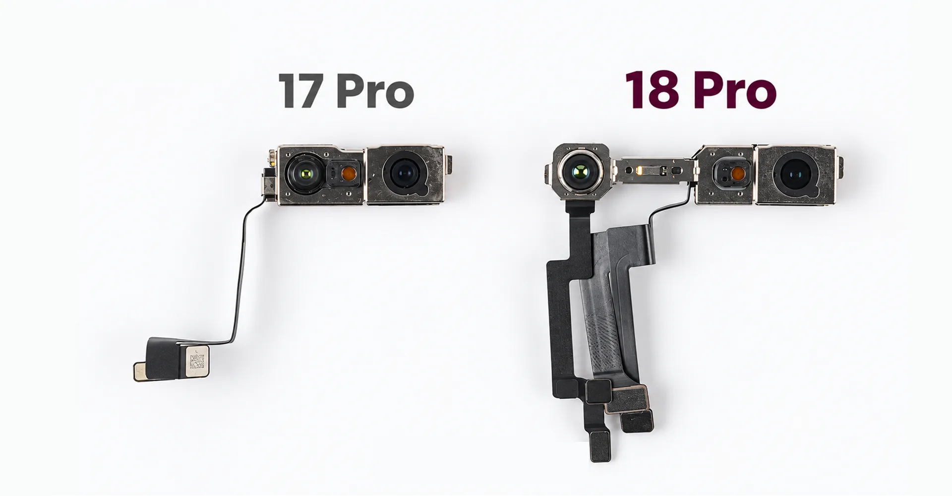 Three Separate Flex Cables
