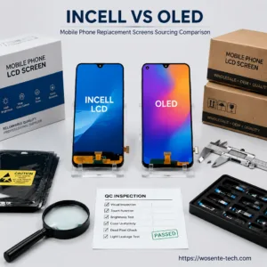 Incell vs OLED mobile phone replacement screens sourcing comparison for repair businesses