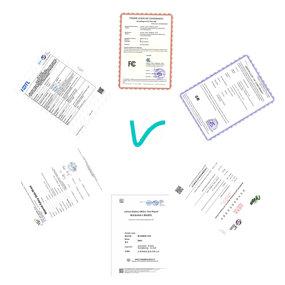 wosente mobile parts certifications
